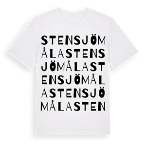 Stensjömåla ordlek t-shirt – ekologisk bomull t-shirt från Pinshirt