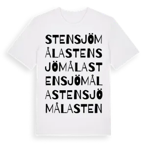 Stensjömåla ordlek t-shirt – ekologisk bomull t-shirt från Pinshirt