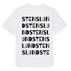 Stenslund ordlek t-shirt – ekologisk bomull t-shirt från Pinshirt