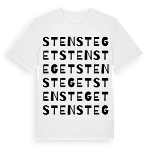 Stensteget ordlek t-shirt – ekologisk bomull t-shirt från Pinshirt