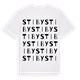 White t-shirt med Stiby ordlek t-shirt