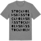 Mid Heather Gray t-shirt med Stockholmsnäs ordlek t-shirt