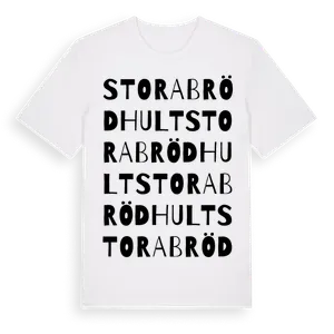 Stora Brödhult ordlek t-shirt – ekologisk bomull t-shirt från Pinshirt