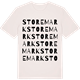 Vintage White t-shirt med Store mark ordlek t-shirt