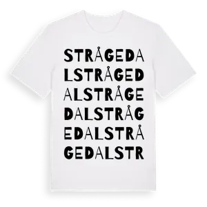 Strågedal ordlek t-shirt – ekologisk bomull t-shirt från Pinshirt