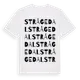 White t-shirt med Strågedal ordlek t-shirt