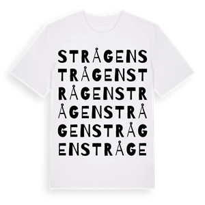 Strågen ordlek t-shirt – ekologisk bomull t-shirt från Pinshirt