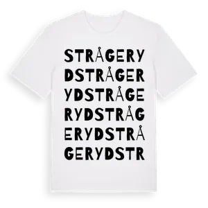 Strågeryd ordlek t-shirt – ekologisk bomull t-shirt från Pinshirt