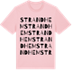 Pink Cotton t-shirt med Strandhem ordlek t-shirt