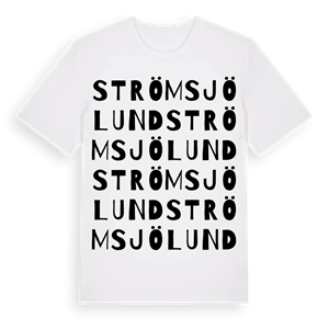 Strömsjölund ordlek t-shirt – ekologisk bomull t-shirt från Pinshirt