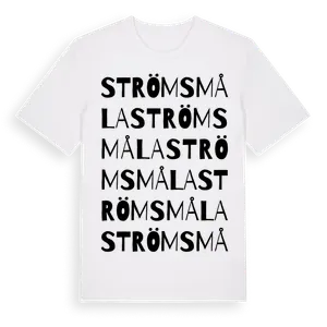 Strömsmåla ordlek t-shirt – ekologisk bomull t-shirt från Pinshirt