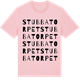 Pink Cotton t-shirt med Stubbatorpet ordlek t-shirt