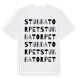 White t-shirt med Stubbatorpet ordlek t-shirt