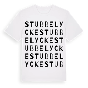 Stubbelycke ordlek t-shirt – ekologisk bomull t-shirt från Pinshirt