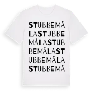 Stubbemåla ordlek t-shirt – ekologisk bomull t-shirt från Pinshirt