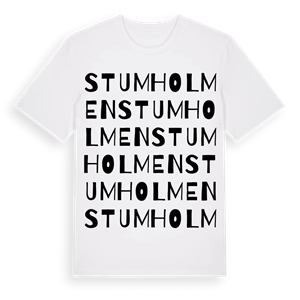 Stumholmen ordlek t-shirt – ekologisk bomull t-shirt från Pinshirt