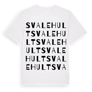 Svalehult ordlek t-shirt – ekologisk bomull t-shirt från Pinshirt