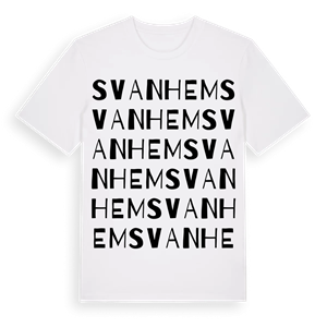 Svanhem ordlek t-shirt – ekologisk bomull t-shirt från Pinshirt