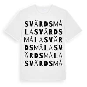 Svärdsmåla ordlek t-shirt – ekologisk bomull t-shirt från Pinshirt