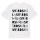 White t-shirt med Svärdsmåla ordlek t-shirt