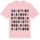 Pink Cotton t-shirt med Svarthövdaryd ordlek t-shirt