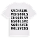 White t-shirt med Svensgöl ordlek t-shirt