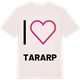 Vintage White t-shirt med Jag älskar Tararp t-shirt stort tryck