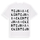 White t-shirt med Tejnabacken ordlek t-shirt