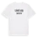 White t-shirt med Tjärö Udd i Sverige t-shirt