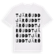 White t-shirt med Tjärö udd ordlek t-shirt