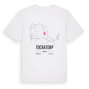 Tockatorp karta t-shirt – ekologisk bomull t-shirt från Pinshirt