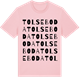 Pink Cotton t-shirt med Tolseboda ordlek t-shirt