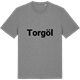 Mid Heather Gray t-shirt med Torgöl fetstil t-shirt