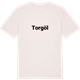 Vintage White t-shirt med Torgöl fetstil t-shirt