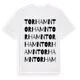 White t-shirt med Torhamn ordlek t-shirt