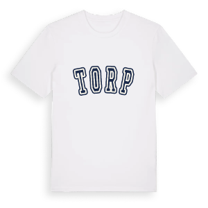 Torp college t-shirt – ekologisk bomull t-shirt från Pinshirt