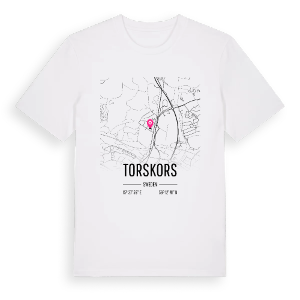Torskors karta t-shirt – ekologisk bomull t-shirt från Pinshirt