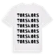 White t-shirt med Torskors ordlek t-shirt