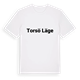 White t-shirt med Torsö läge fetstil t-shirt