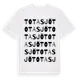 White t-shirt med Totasjö ordlek t-shirt