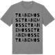 Mid Heather Gray t-shirt med Tranemosse ordlek t-shirt