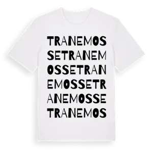 Tranemosse ordlek t-shirt – ekologisk bomull t-shirt från Pinshirt