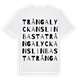 Trångalyckans linbasta ordlek t-shirt