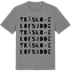 Mid Heather Gray t-shirt med Träsko-Elofs Udde ordlek t-shirt