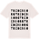 Vintage White t-shirt med Tredenborg ordlek t-shirt
