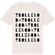 Vintage White t-shirt med Trolleboda ordlek t-shirt