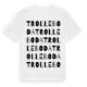 White t-shirt med Trolleboda ordlek t-shirt