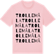 Pink Cotton t-shirt med Trollemåla ordlek t-shirt