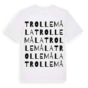 Trollemåla ordlek t-shirt – ekologisk bomull t-shirt från Pinshirt