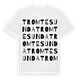 White t-shirt med Tromtesunda ordlek t-shirt